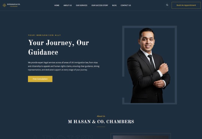 Portfolios 4 M_Hasan_Chambers_WordPress_Law_Site-Cover_Photo
