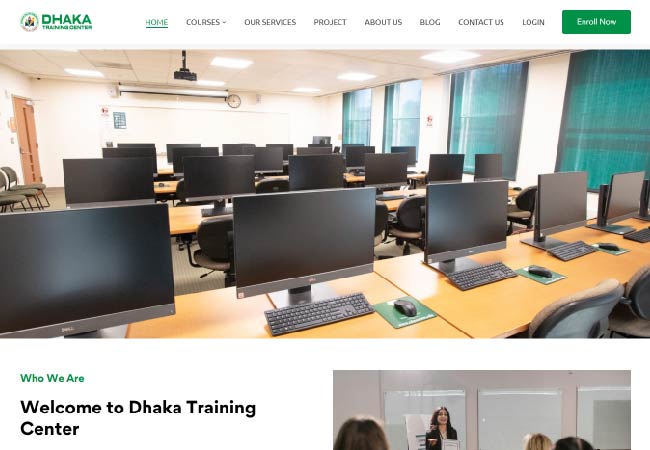 Portfolios 1 Training-Center-Website-with-wordpress-cover